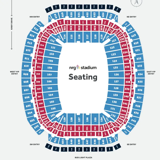 NRG Stadium seat map